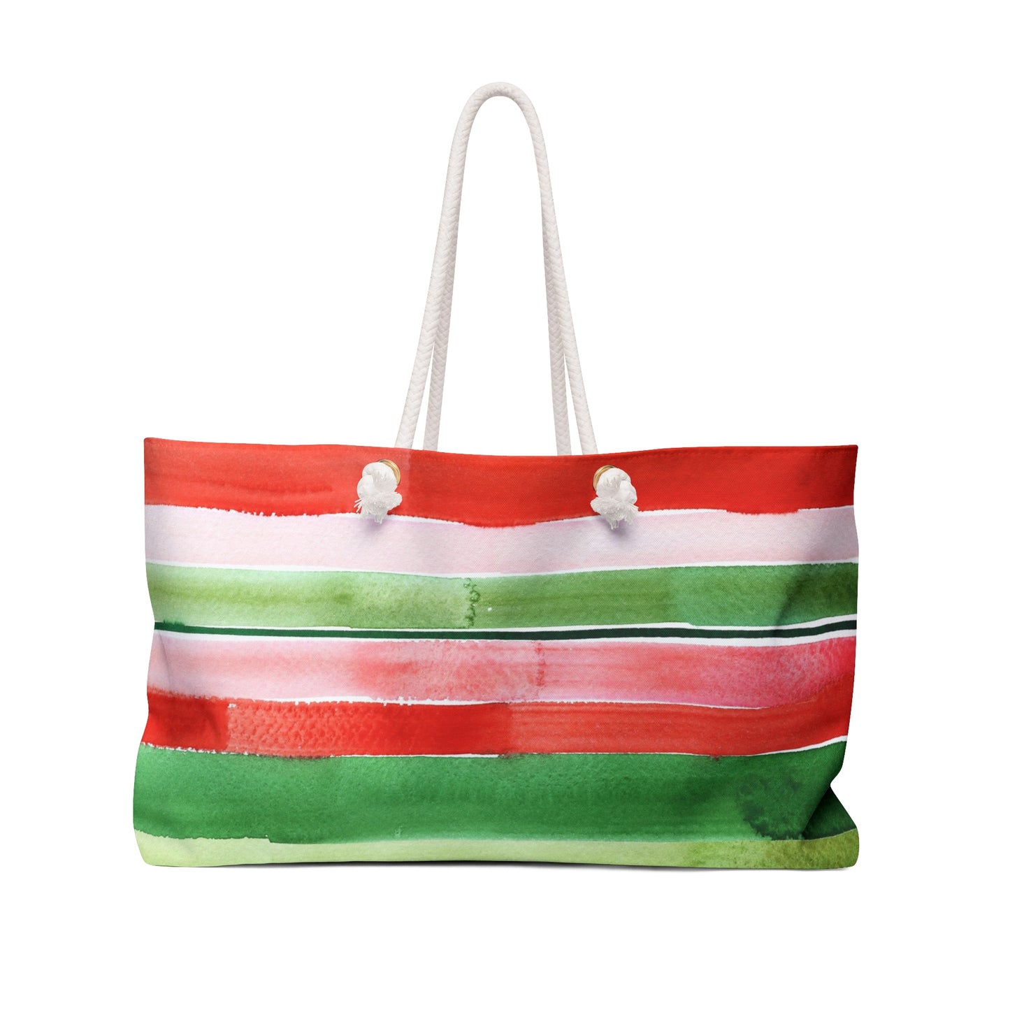 Holiday Stripes Large Weekender Bag