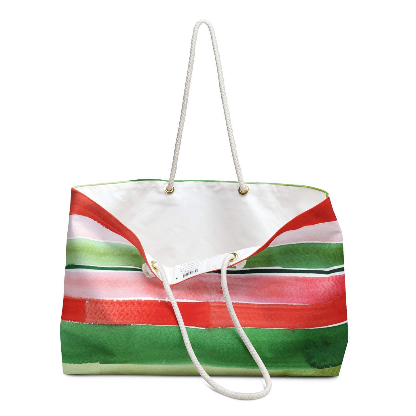 Holiday Stripes Large Weekender Bag