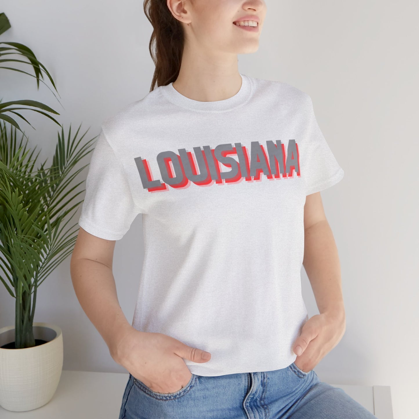 Louisiana Pride Jersey T-Shirt (Red)