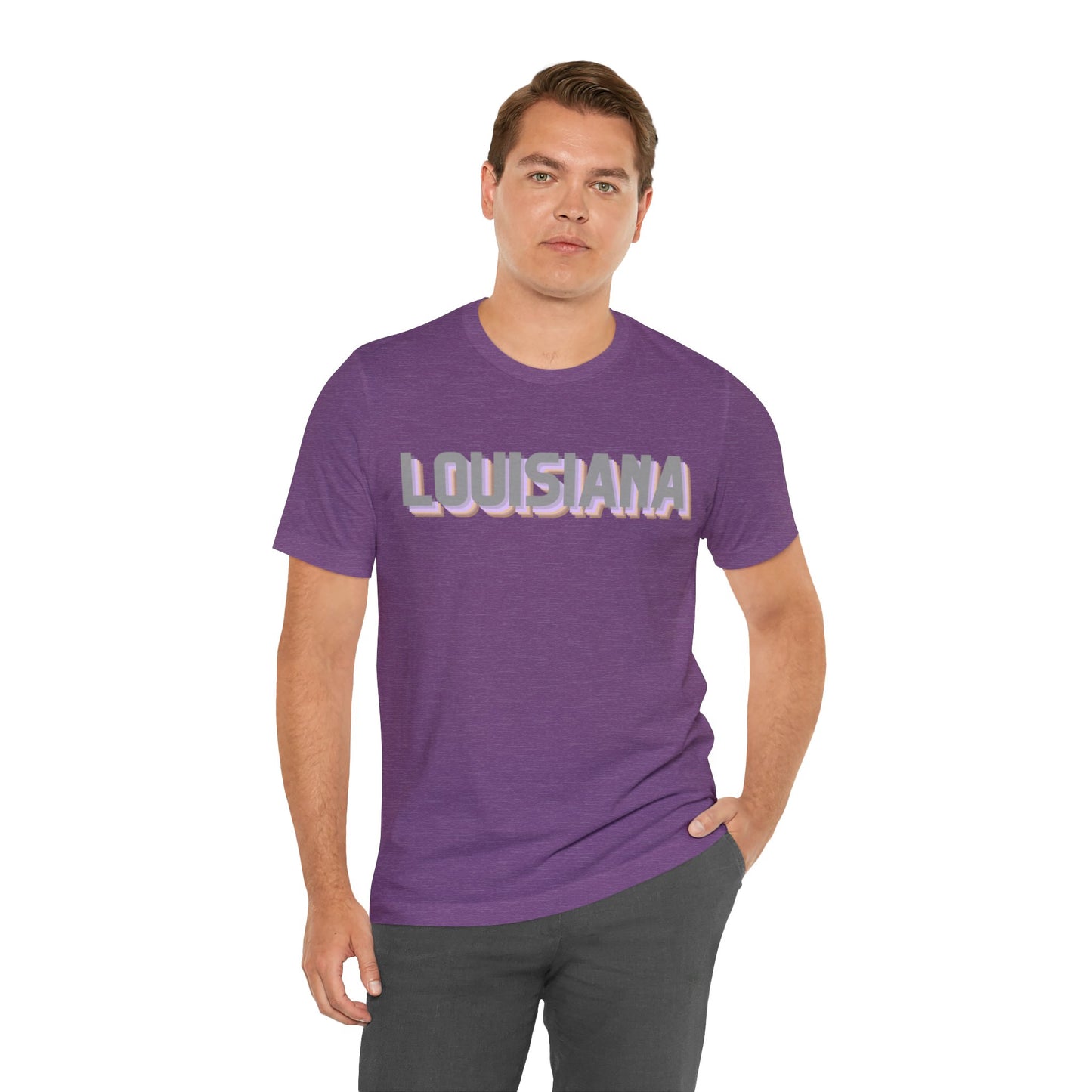 Louisiana Pride Jersey T-Shirt (Purple)