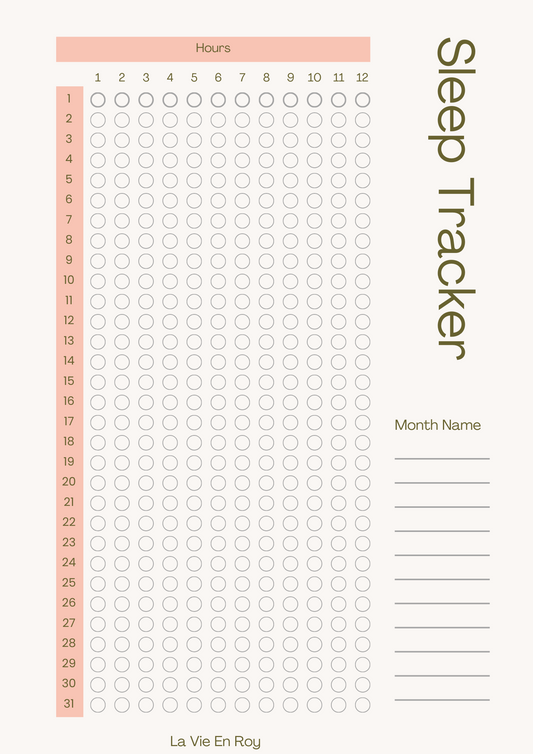 Sleep Tracker (Monthly)