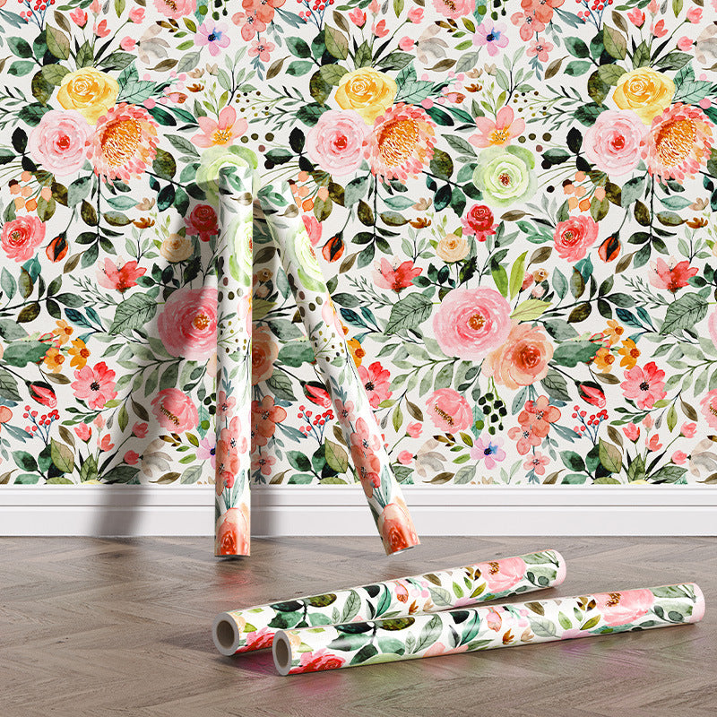 Floral Watercolor Self-Adhesive Wallpaper