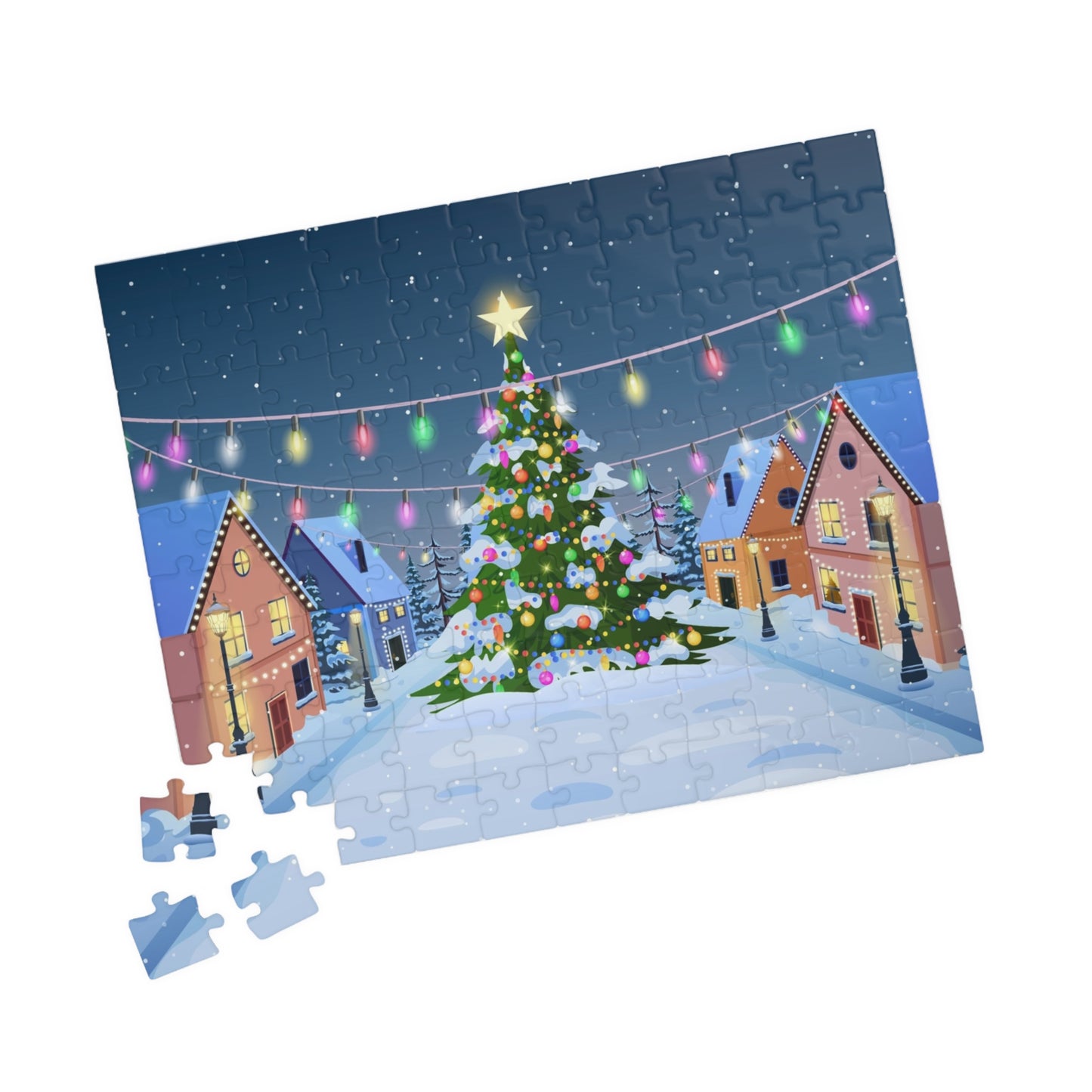 Winter Christmas Main Street Puzzle (110 piece)