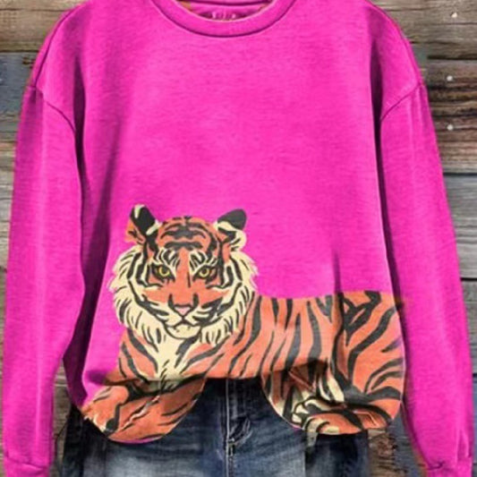 Women's Tiger Print Sweater