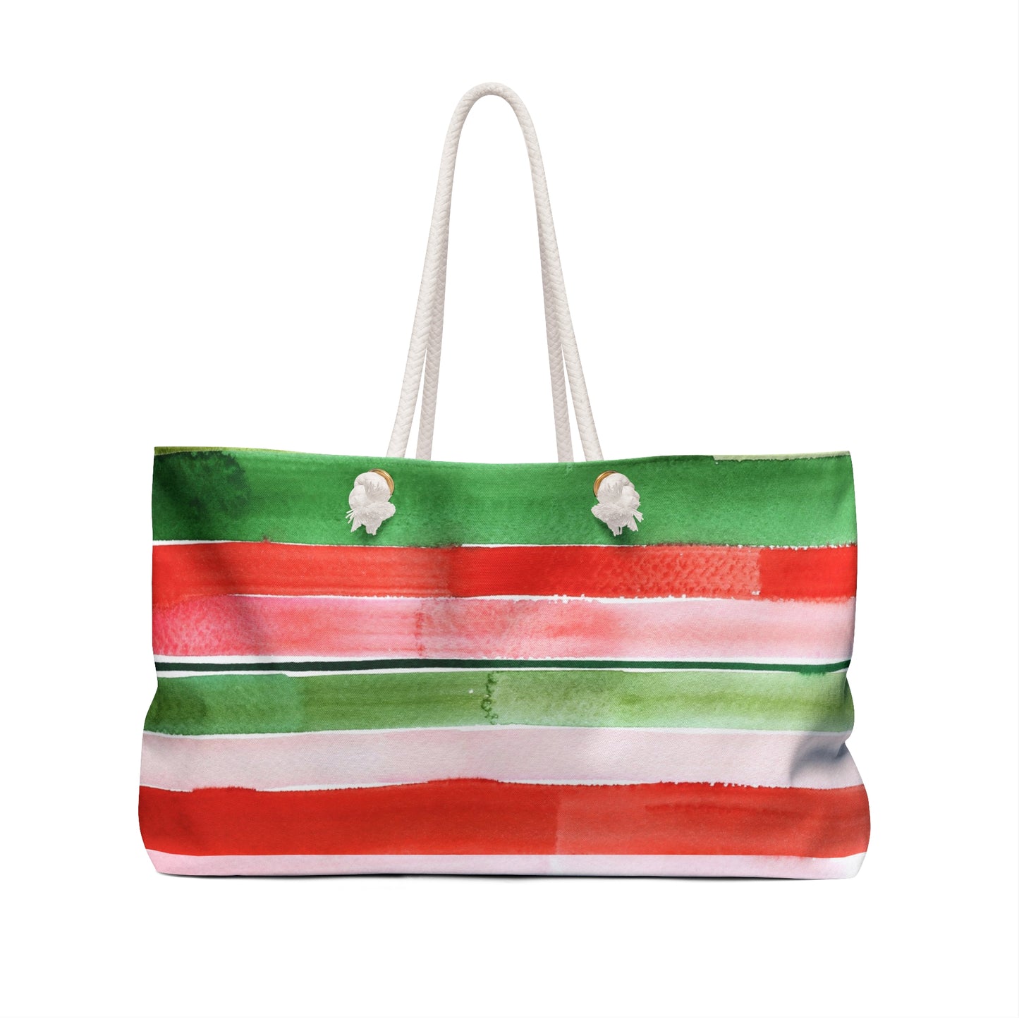 Holiday Stripes Large Weekender Bag