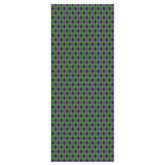 Mardi Gras Argyle Wrapping Paper