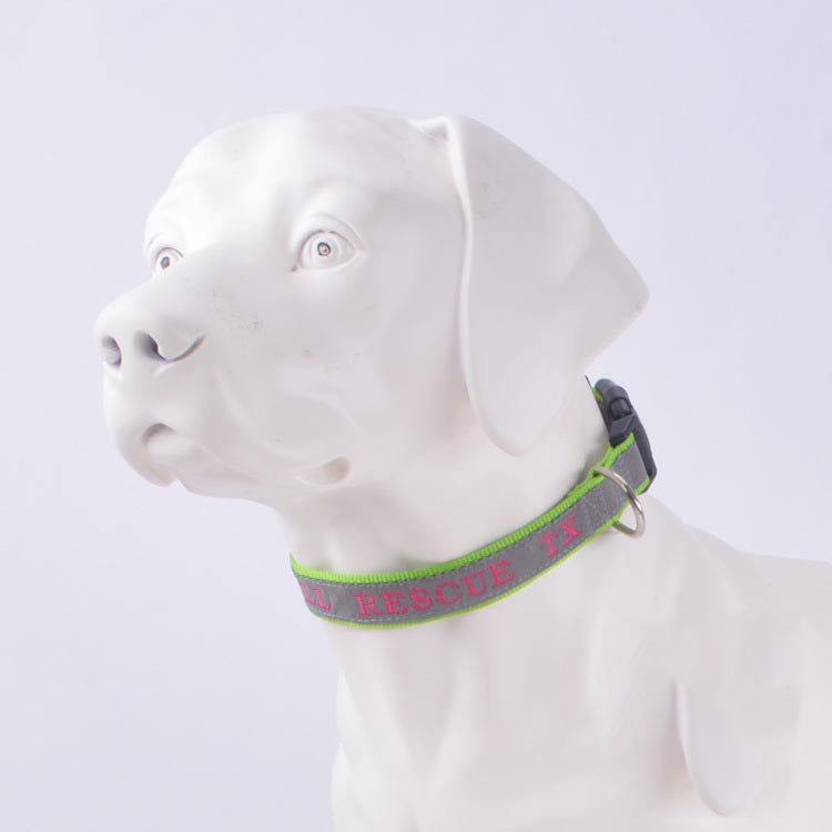 Personalized Embroidered Reflective Dog Collar