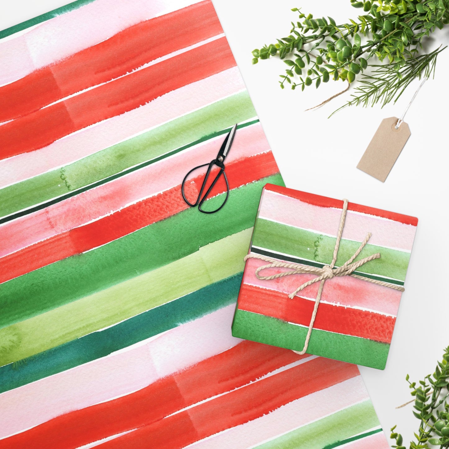 Christmas Stripe Wrapping Paper