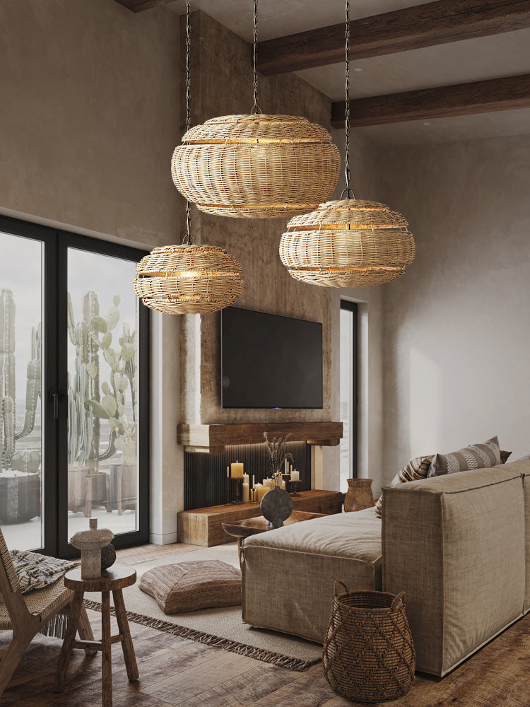 Rattan Chandelier