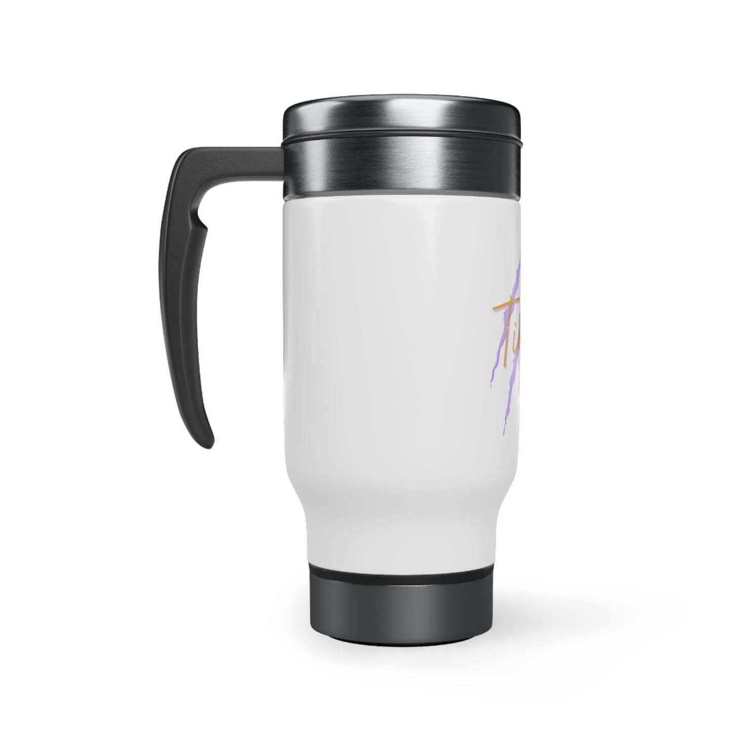 Tigers Stainless Steel Travel Mug with Handle, 14oz