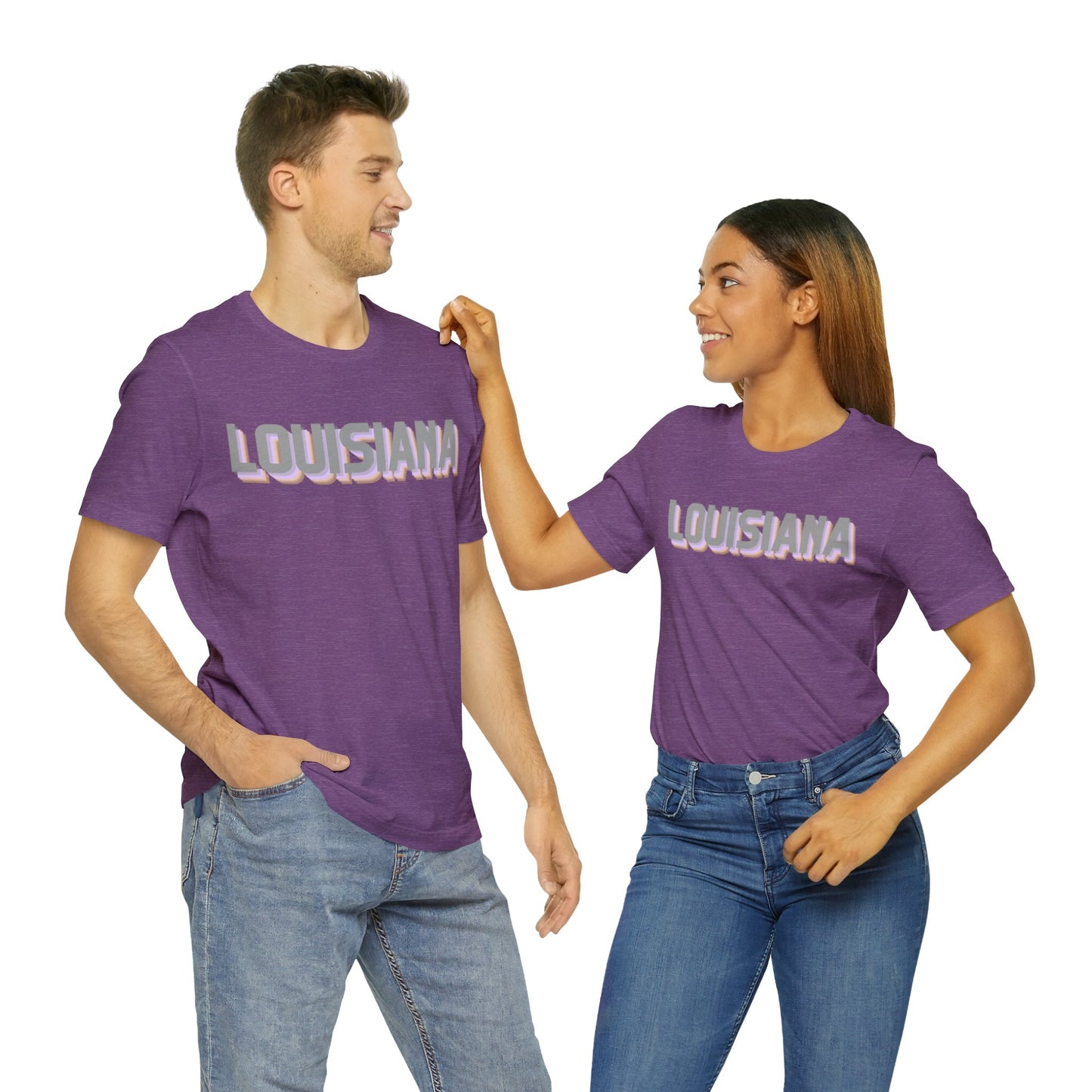 Louisiana Pride Jersey T-Shirt (Purple)