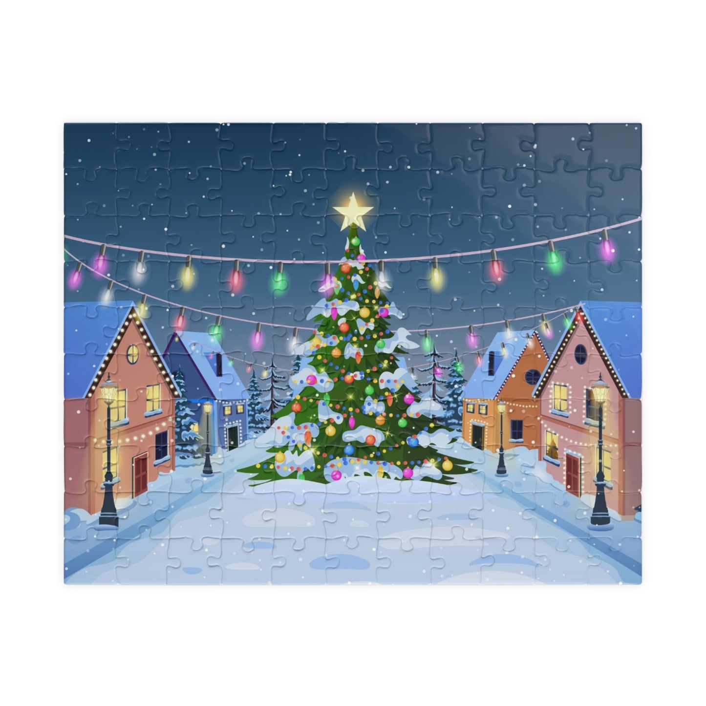 Winter Christmas Main Street Puzzle (110 piece)