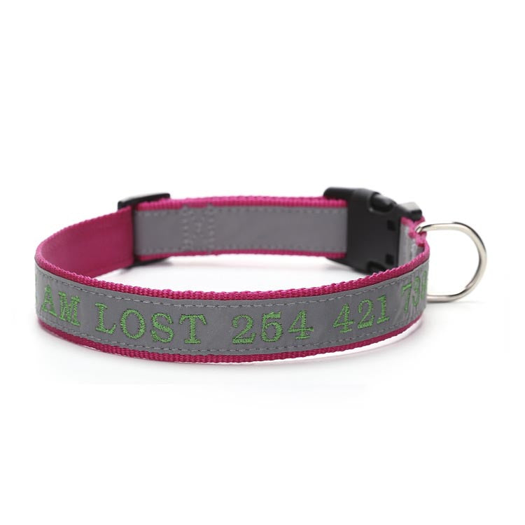 Personalized Embroidered Reflective Dog Collar